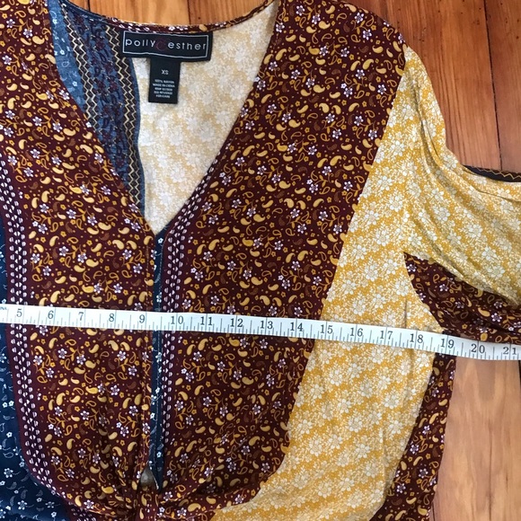 Poly & Easther Peasant style tie front blouse - Picture 8 of 8